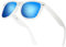 iceBoo Sunglasses reflective lenses vintage classic unisex frame (White Frame blue outer lens (2232))