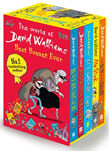 David Walliams Series 1 - Best Box Set Ever 5 Books Collection Set (Billionaire Boy, Mr Stink, The Boy in the Dress, Gansta Granny, Rat burger)