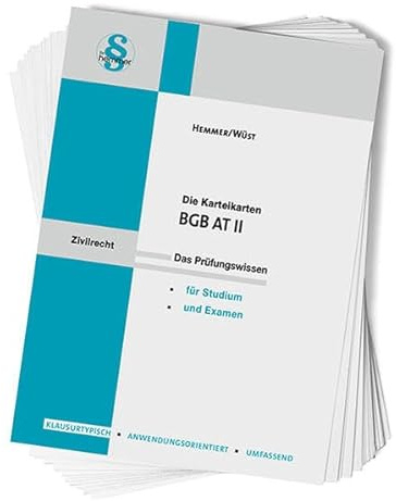 Die Karteikarten BGB AT II: Das Prüfungswissen für Studium und Examen
