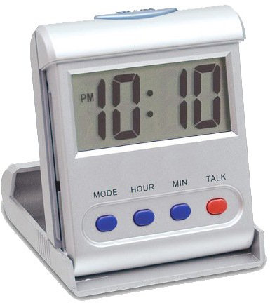 CursOnline® MINI OROLOGIO Digitale Parlante in Italiano Comoda Sveglia da Viaggio per Non Vedenti Ipovedenti Anziani