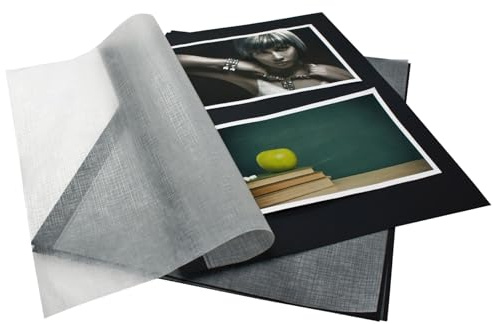 Goldbuch 83006 - Cartoncino fotografico con pergamena, 20 fogli, per raccoglitori ad anelli Bella Vista, formato DIN A4, nero