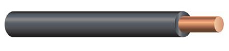 Southwire 11587383 50 ft. 12 Black Solid CU THHN Wire