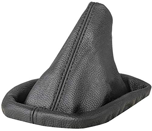 L & P Car Design Schaltsack Schaltmanschette kompatibel mit BMW 3er e30 e36 5er e34 100% Echtleder Leder (Naht schwarz)