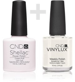 CND Duo Kit – CND Shellac Cream Puff and CND VINYLUX CREAM PUFF