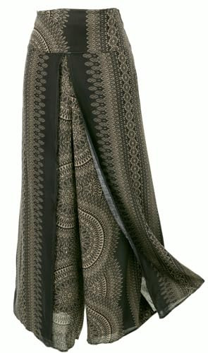 GURU-SHOP, Pantaloni Palazzo, Ampi Pantaloni Estivi, Turchese, Sintetico, Dimensione Indumenti:38, Pantaloni Lunghi
