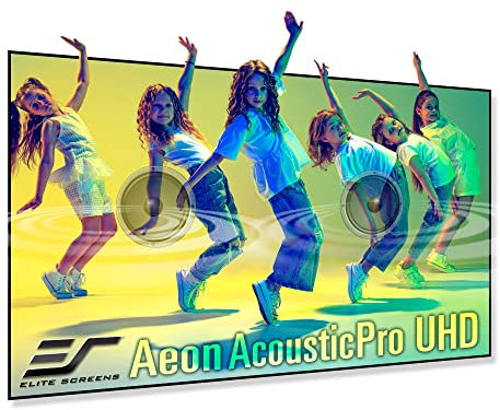 Elite Screens Aeon AUHD Series, 120-inch 16:9, 4K Home Theater Fixed Frame Edge Free Borderless Projection Sound Transparent Perforated Weave Projector Screen, AR120H2-AUHD