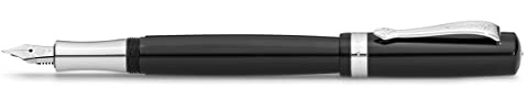 Kaweco STUDENT Füllhalter Schwarz I Premium Füllfederhalter für Tintenpatronen mit hochwertiger Stahlfeder I Nostalgischer Luxus Füller 16 cm I Federbreite: M (Medium)