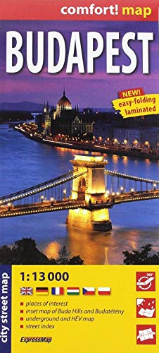 Budapest 1/13.000 (Ang) (Carte Grand Format Laminé