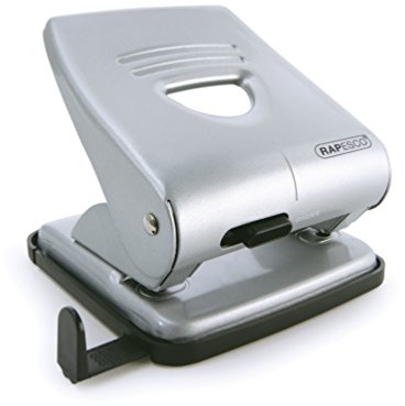 Rapesco 1023 Perforadora Metálica de 2 Agujeros 827, Capacidad para 30 Hojas Gris