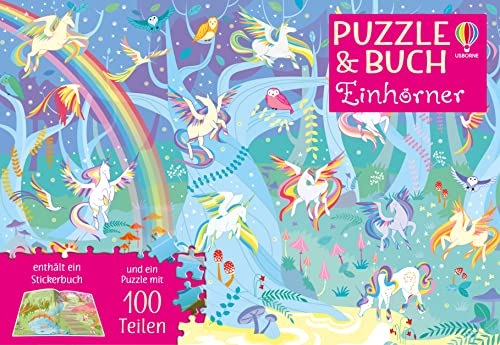 Puzzle & Buch: Einhörner: Puzzle mit 100 Teilen (Puzzle-und-Buch-Reihe)