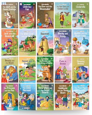 Forever Classics (Set of 20 Fairy Tales with Colourful Pictures) - Story Books for Kids - Aladdin, Cinderella, Goldilocks and the Three Bears, ... Hansel and Gretel, Beauty and the Beast