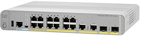 Cisco Systems Catalyst 3560CX-12PD-S Netzwerk Switch, 12 GbE Ports, 12 PoE+ Ausgänge, 240 W PoE Budget, 2 10G SFP+ und 2 1G Kupfer-Uplinks, erweiterte eingeschränkte Lebenszeitgarantie (WS-C3560CX-12PD-S), Weiß