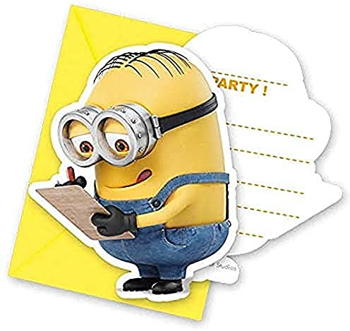 Procos Lot de 6 cartes d'invitation Les Minions avec enveloppes 10042187 Multicolore