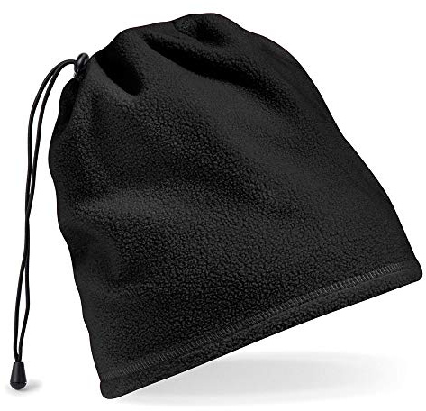 Beechfield Supra Bonnet Cache-cou en polaire avec cordon de serrage Noir Taille unique