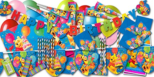 ORDENO Winnie Pooh Kindergeburtstag Partydekoset XXL