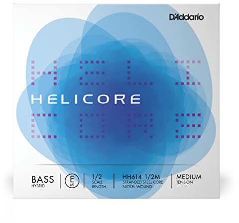 D'Addario Helicore Hybrid Bass Single E String, 1/2 Scale, Medium Tension