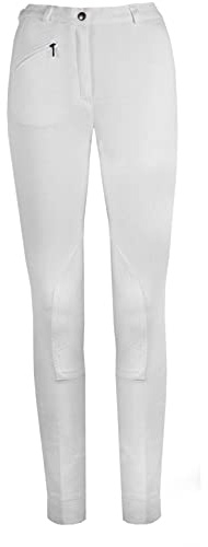 GS Equestrian Women's Kerry Jodhpurs, White - Size UK 10