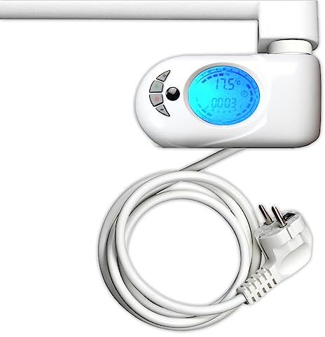Heizstab mit digitalem Thermostat für Badheizkörper mit Wochenprogramm elektrisch Elektro 900 Watt