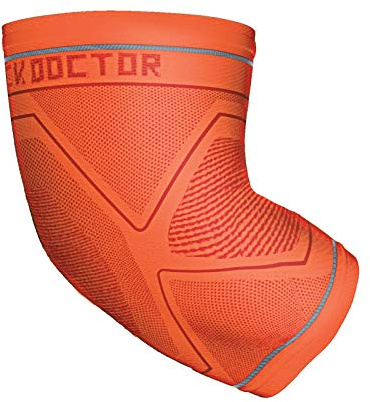 Shock Doctor Elbow Compression Knit Cuff with Gel Support Orange orange Size:M