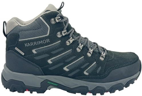 Karrimor Mens Mount Mid Suede Boots Lace Up Breathable Waterproof