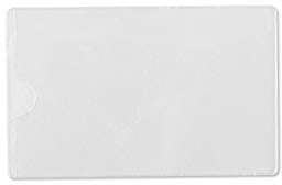 Visitenkartentaschen Visitenkartenhüllen selbstklebend transparent 95x60mm BxH kurze Seite offen - Menge wählbar 100, 300, 500 Stück