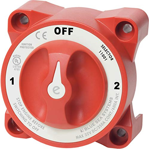 BLUE SEA 11001 BATTERY SWITCH E SERIES 3 POS W/ AFD