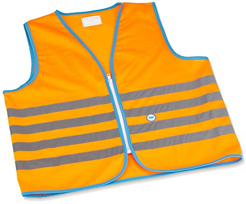 Wowow Fun-Warnweste für Kinder Orange fluoreszierend Taille M (8-10ans)