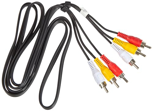 Goobay 50380 Composite Cinchkabel 1,5m / 3x Cinch-Stecker auf 3x Cinchstecker / RCA Kabel geschirmt / Subwoofer Kabel Blu Ray Verstärker HiFi / Cinch Kabel 1,5m / Schwarz