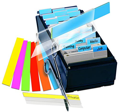 Djois, 10502 – Bandes d’Indexation, 10 x 150 mm, 5 pcs, Assorties | Polyester, Adhésif Permanent, Onglets à Découper, Inscriptibles, pour Classement et Organisation de Documents