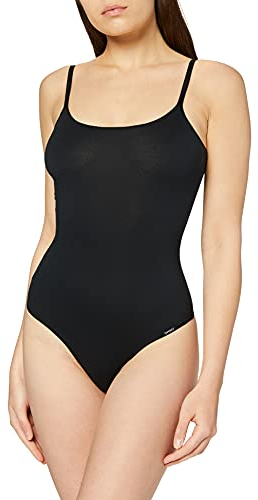 Skiny Damen Skiny Damen Stringbody Cotton Bodies Formender Body, Schwarz, 38 EU