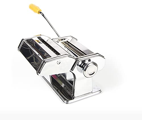 BIRAMBEAU Ustensiles de Cuisine - Machine à pâtes – Laminoir - 6 positions - 2 tailles de largeur de pâtes, Gris