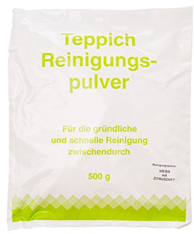 Teppichreinigungspulver geeignet für Vorwerk Teppichreiniger mit Zitrusduft 500 Gramm für ca.20qm