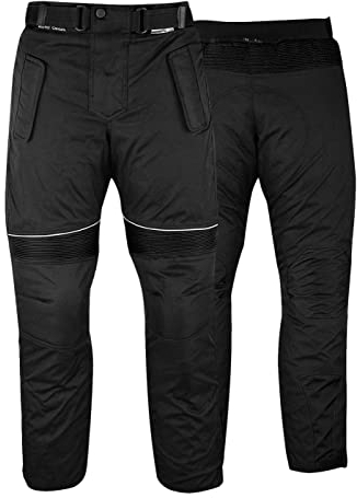 German Wear - Pantaloni da Uomo per Moto Cordura, Nero, 52 EU