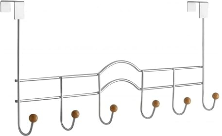 SIRO Türgarderobe Freudenberg, Schlicht, Stahl - Holz chrom glänzend ahorn natur lackiert, 490 mm x 78 mm x 223 mm, 1829-490ZN1HZ34V1K