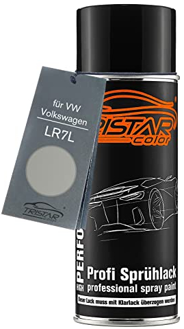 TRISTARcolor Autolack Spraydose für VW/Volkswagen LR7L Silver Leaf Metallic/Silver Leaf White Gold Metallic Basislack Sprühdose 400ml