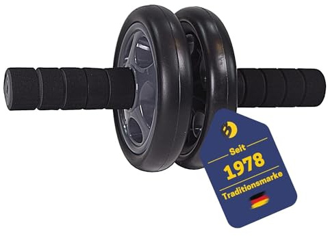 Best Sporting Exercise Wheel - Ab Wheel I Breite 26,5 cm, Durchmesser 14 cm I inklusive Übungsanleitung I Bauchroller Bauchmuskeltrainer I Krafttraining Zuhause