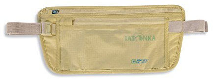 Tatonka Skin Moneybelt Int. RFID B - Flache Bauchtasche mit TÜV-zertifiziertem RFID-Blocker und zwei Reißverschluss-Fächern - Hüfttasche für Frauen und Männer, 14 x 28 cm