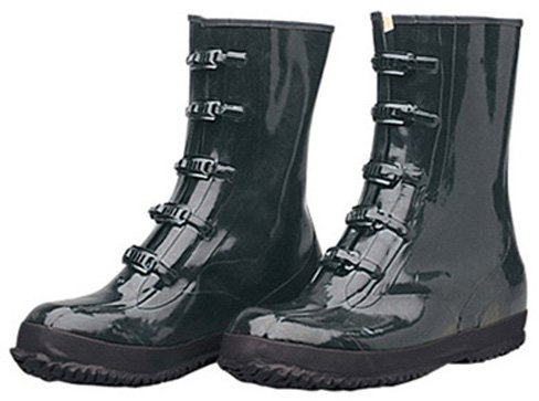 Liberty Glove & Safety 152014 DuraWear Rubber Fabric Lined Protective Arctic Men's Boot with 5 Buckles, Size 14, Black