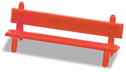 Peco LK-26 OO Gauge Platform Seats (Red)(Pack 12)