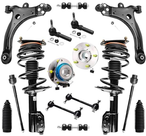 Detroit Axle - Front 16pc Struts Suspension kit for Chevrolet Impala Monte Carlo Buick Allure LaCrosse Regal Century Struts Lower Control Arms Tie Rods Wheel Bearing Hubs Boots Front Rear Sway Bars