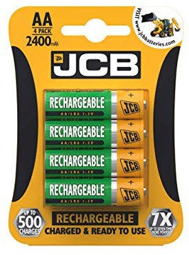 S5350 JCB AA 2400mAh Rechargeable Batteries - Pack of 4