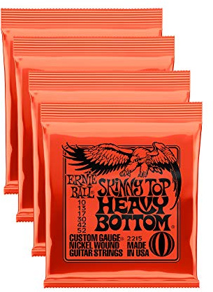 Ernie Ball 2215 Skinny Top/Heavy Bottom Slinky Nickel Wound Strings - 4 PACK