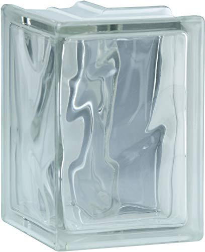 Fuchs Design 1 pièce BM Briques de Verre Nuage Super White Angle à 90° Brillant 13,2x19x8 cm