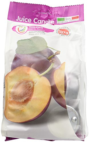 Cereria di Giorgio Succo di Candela Tealight Profumati alla Frutta, Cera di paraffina, Prugna, 3.6 cm, 12 unità