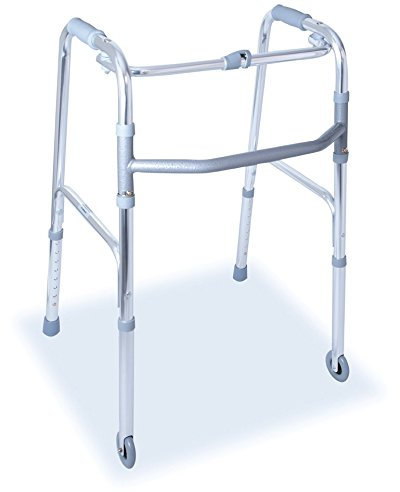 DEAMBULATORE PIEGHEVOLE 2 RUOTE FISSE DA MM. 80 + 2 PUNTALI - Conforme alla normativa CE