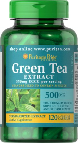 Puritan's Pride Green Tea Extract 500 mg-120 Capsules