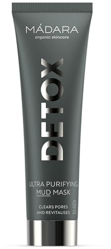 MÁDARA Organic Skincare Ultra Purifying Mud Mask 60 ml, Deep Cleansing Clay Face Mask for Oily and Combination Skin, Helps Minimise Pores and Shine, Vegan, ECOCERT Certified