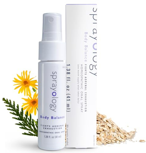 Sprayology Body Balance | Temporary Relief for Exhaustion | Homeopathic Spray for Adrenal Exhaustion, Fatigue & Mental Exhaustion | Natural Energy Supplement with Arnica & Thuja (1.38 fl oz)