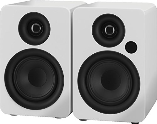 IMG STAGELINE SOUND-4BT/WS Aktives 2-Wege-Stereo-Lautsprecherboxen-System weiß