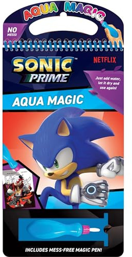 ALLIGATOR - Sonic Prime Aqua Magic Water Colouring Book for Kids, Includes Colouring Book & Pen